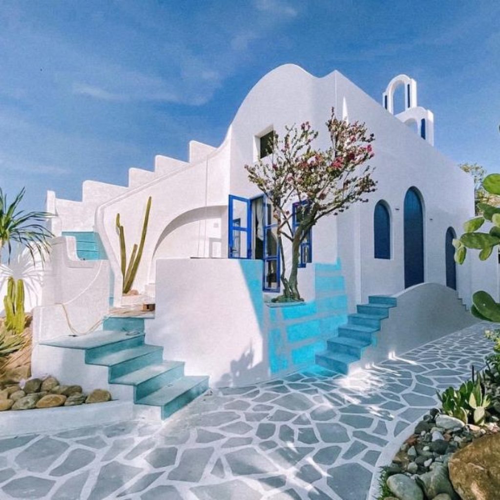 phòng honey moon tại santorini villa