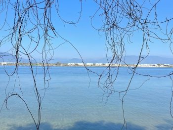 bãi tắm ở đầm thủy triều